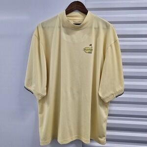 Wedge Golf Masters 2009 Mock Neck Shirt XL Yellow Short Sleeve Augusta Golf
